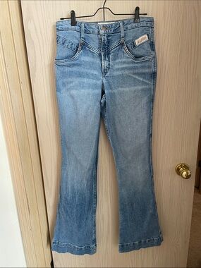 SMITH Faded Light Blue Flare Jeans